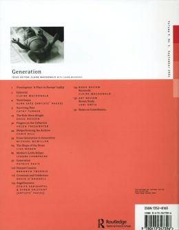 Back cover of Performance Research: Volume 9 Issue 3 - Generation