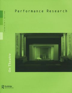 Front cover of Performance Research: Volume 10 Issue 1 - On Theatre