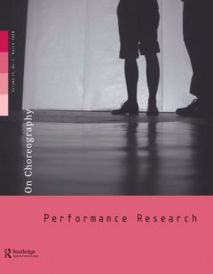 Front cover of Performance Research: Volume 13 Issue 1 - On Choreography