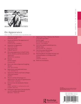 Back cover of Performance Research: Volume 13 Issue 4 - On Appearance
