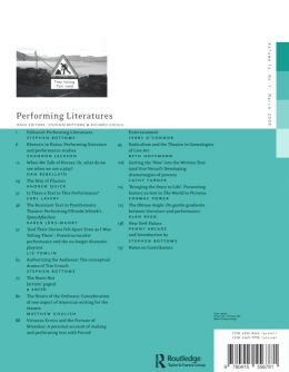 Back cover of Performance Research: Volume 14 Issue 1 - Performing Literatures