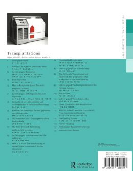 Back cover of Performance Research: Volume 14 Issue 4 - Transplantations