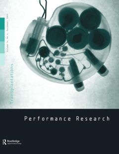 Front cover of Performance Research: Volume 14 Issue 4 - Transplantations