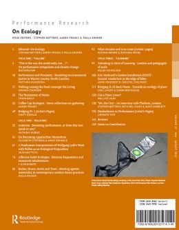 Back cover of Performance Research: Volume 17 Issue 4 - On Ecology