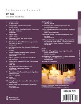 Back cover of Performance Research: Volume 18 Issue 1 - On Fire