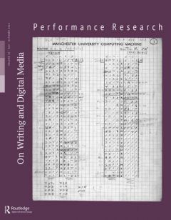 Front cover of Performance Research: Volume 18 Issue 5 - On Writing & Digital Media