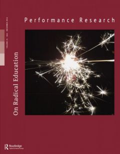 Front cover of Performance Research: Volume 21 Issue 6 - On Radical Education