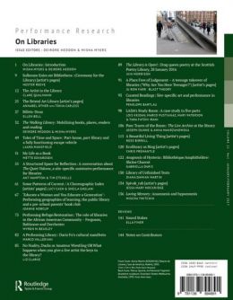 Back cover of Performance Research: Volume 22 Issue 1 - On Libraries