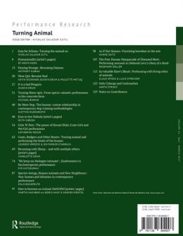 Back cover of Performance Research: Volume 22 Issue 2 - Turning Animal