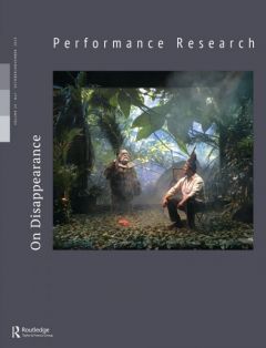 Front cover of Performance Research: Volume 24 Issue 7 - On Disappearance