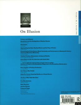 Back cover of Performance Research: Volume 1 Issue 3 - On Illusion