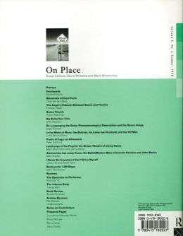 Back cover of Performance Research: Volume 3 Issue 2 - On Place