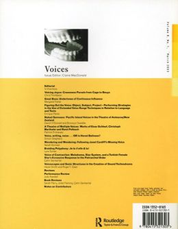 Back cover of Performance Research: Volume 8 Issue 1 - Voices