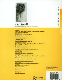 Back cover of Performance Research: Volume 8 Issue 3 - On Smell