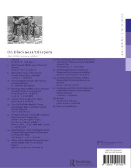 Back cover of Performance Research: Volume 12 Issue 3 - On Blackness/Diaspora
