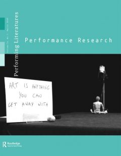 Front cover of Performance Research: Volume 14 Issue 1 - Performing Literatures