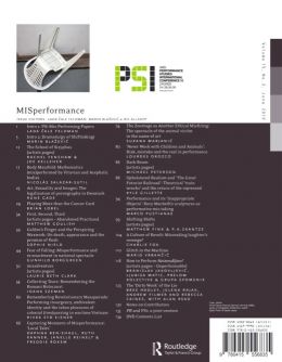 Back cover of Performance Research: Volume 15 Issue 2 - MISperformance