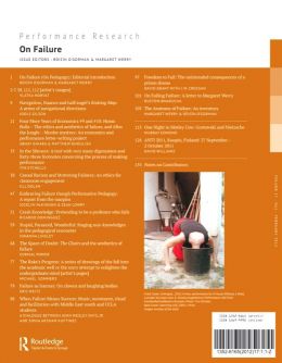 Back cover of Performance Research: Volume 17 Issue 1 - On Failure