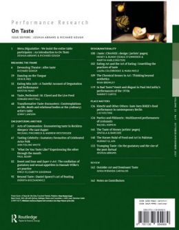 Back cover of Performance Research: Volume 22 Issue 7 - On Taste