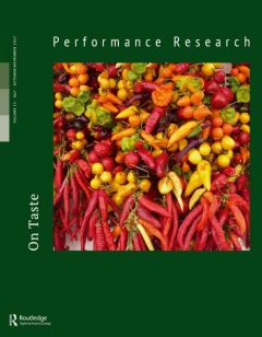 Front cover of Performance Research: Volume 22 Issue 7 - On Taste