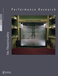 Front cover of Performance Research: Volume 24 Issue 4 - On Theatricality